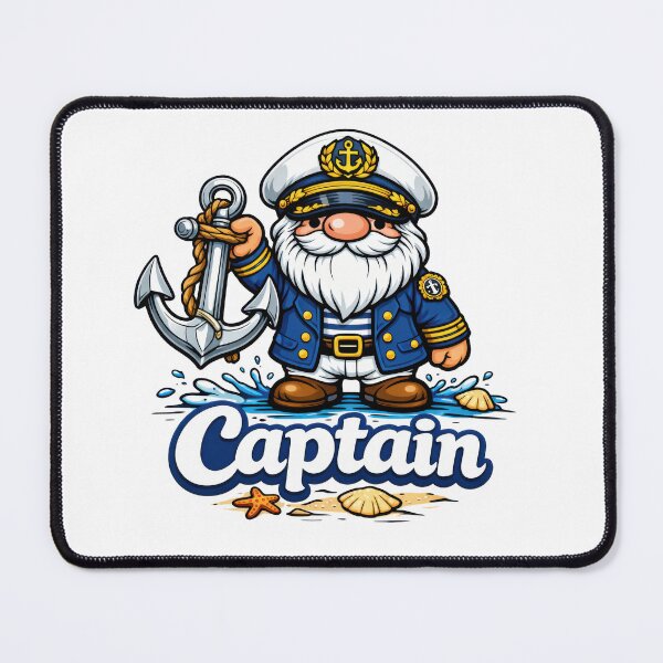 Item preview, Captain Gnome with Anchor – Nautical Cartoon Illustration designed and sold by Moriarty's Digital Visions.