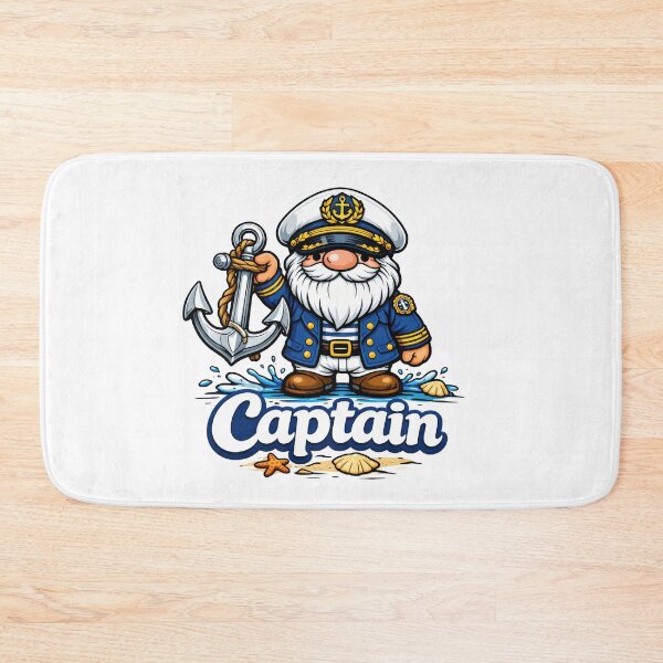 Item preview, Captain Gnome with Anchor – Nautical Cartoon Illustration designed and sold by Moriarty's Digital Visions.