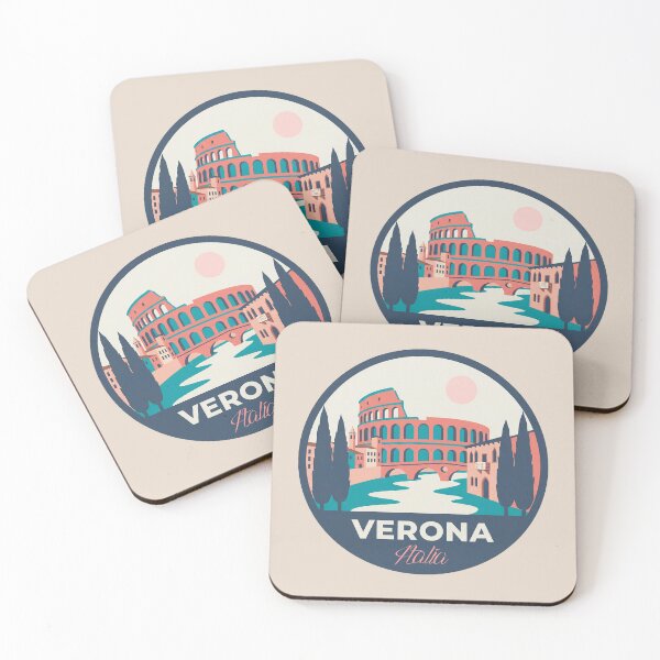 Item preview, Verona Italy Travel Badge, Arena di Verona and Adige River designed and sold by InvestingRoad.