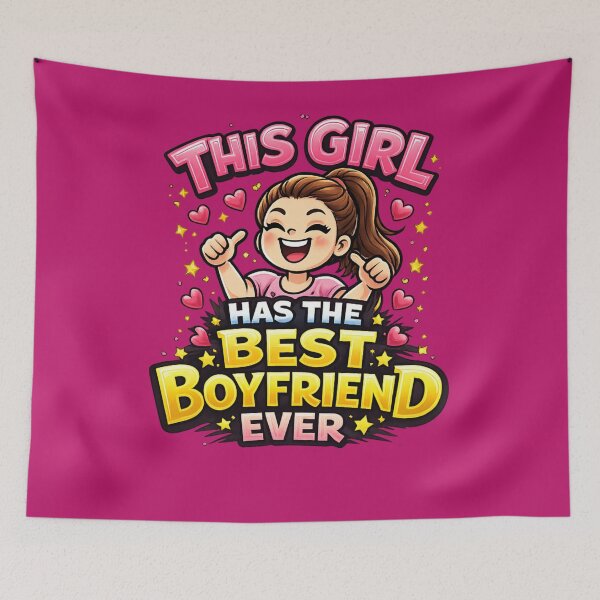 Item preview, This Girl Has The Best Boyfriend Ever – Cute Valentine Cartoon Gift designed and sold by JerryBahama.