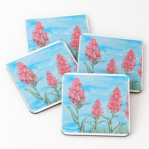 Item preview, Indian Paintbrush Watercolor Floral Painting designed and sold by SqueakySketches.