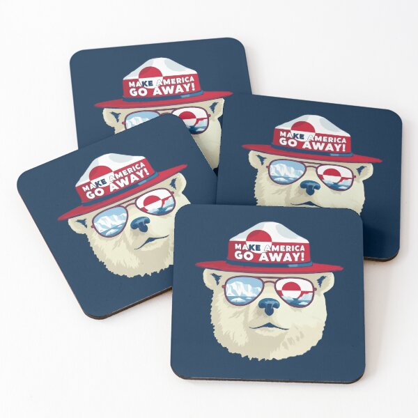 Item preview, Make America Go Away! Greenland Is Not For Sale Resist Fascism Message Bear resist designed and sold by Star3NowForMe.