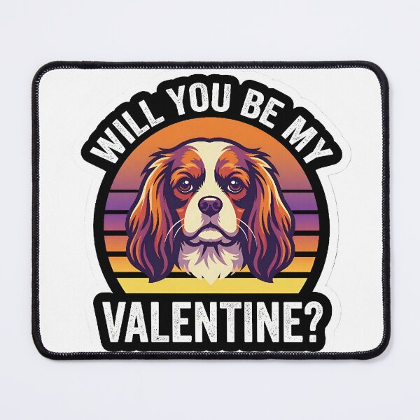 Item preview, Retro 80s Sunset Cavalier King Charles Spaniel - My Heart Belongs To My Cavalier designed and sold by M1234s.