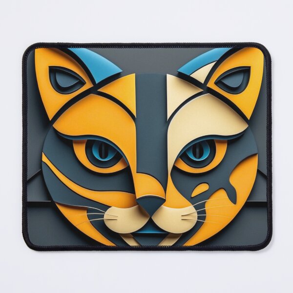Item preview, Colorful Geometric Cat Face designed and sold by sneidere9dace.
