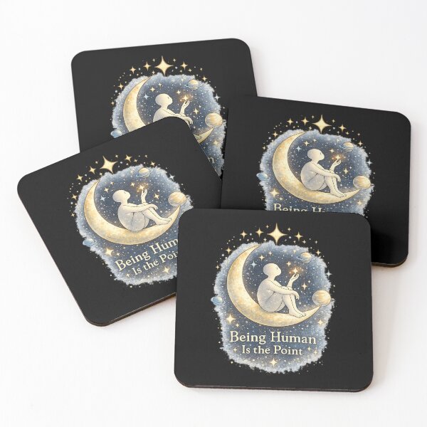 Item preview, Being Human Is the Point – Cosmic Moon & Stars Philosophy  designed and sold by SidTastic .