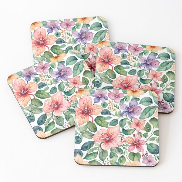Item preview, Colourful Flower Pattern Florals designed and sold by MoonMonkeyNbear.