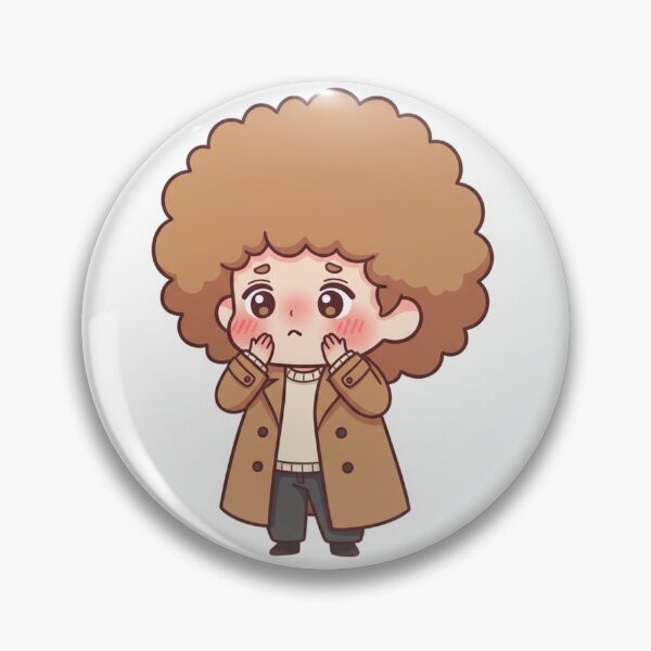 Item preview, Mochi Embarrassed Chibi Sticker – Cute Shy Character Hiding Face designed and sold by C3J7.