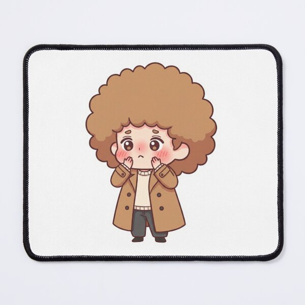 Item preview, Mochi Embarrassed Chibi Sticker – Cute Shy Character Hiding Face designed and sold by C3J7.