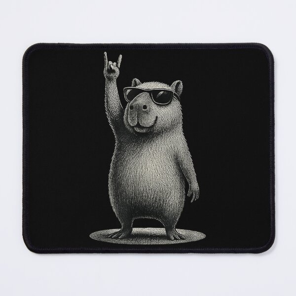 Item preview, Retro Capybara Rock Music Gift Men Kids Women Funny Capybara Art for Men Women Kids , Capybara Gift Lover designed and sold by DZIRI NAJAT.