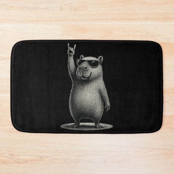 Item preview, Retro Capybara Rock Music Gift Men Kids Women Funny Capybara Art for Men Women Kids , Capybara Gift Lover  designed and sold by DZIRI NAJAT.