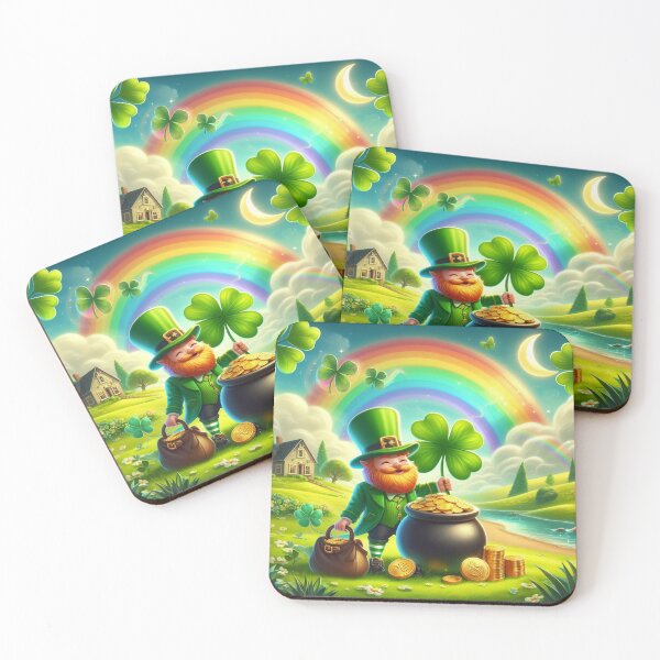 Item preview, Saint Patrick’s Day Shenanigans – Leprechaun, Rainbow & Pot of Gold designed and sold by Sybille-Yates.