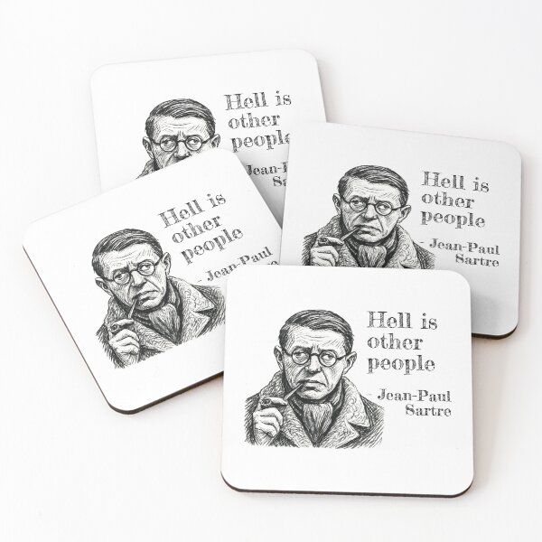 Item preview, Jean-Paul Sartre's famous quote Hell is other people! designed and sold by Beltschazar.