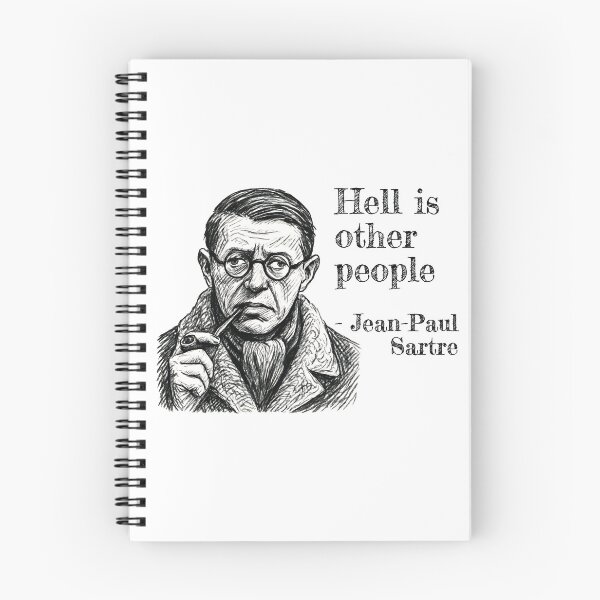 Item preview, Jean-Paul Sartre's famous quote Hell is other people! designed and sold by Beltschazar.