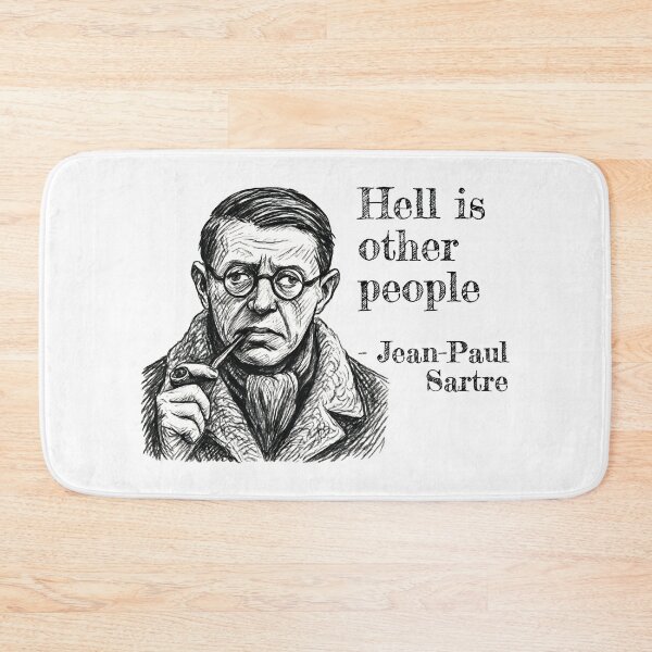 Item preview, Jean-Paul Sartre's famous quote Hell is other people! designed and sold by Beltschazar.