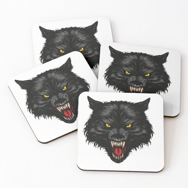 Item preview, Angry Black Wolf Growling - Dark Gothic Horror Art designed and sold by StickerBuild07 .