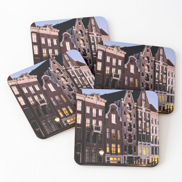Item preview, Amsterdam, facades in twilight designed and sold by Amsterdam-Pan.