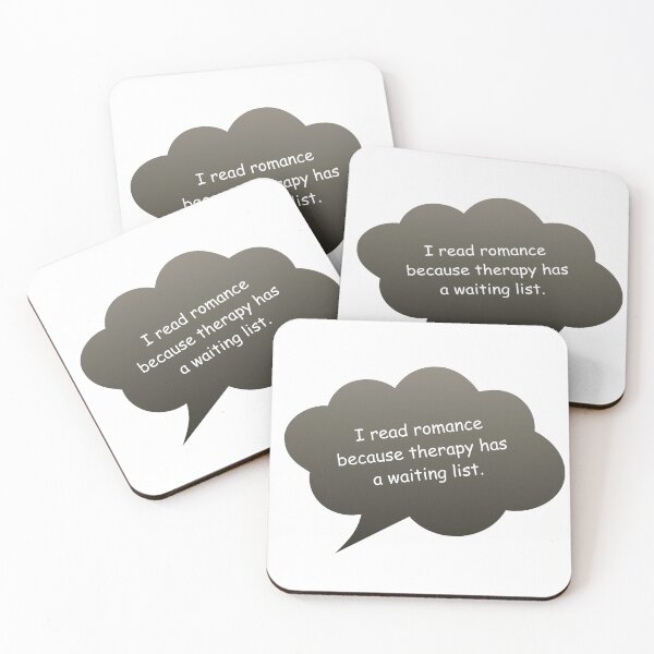 Item preview, I read romance because therapy has a waiting list. designed and sold by Bookish Swag.