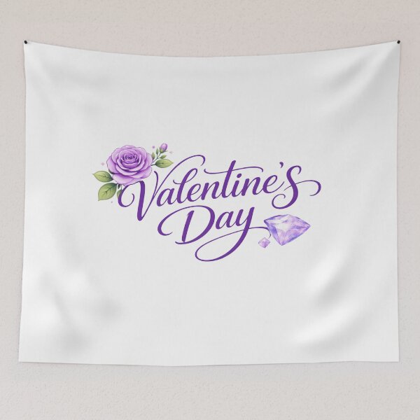 Item preview, Valentine's Day Heart with Rose & Diamond designed and sold by Leap29 Designs.
