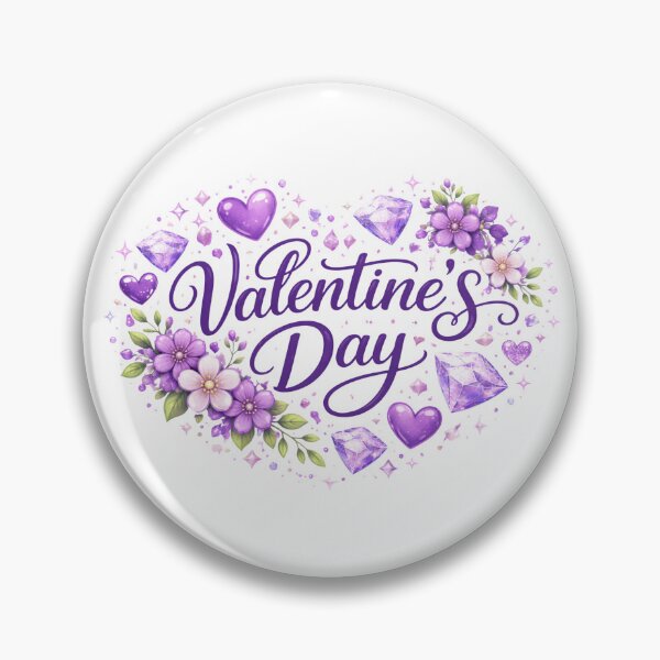 Item preview, Valentine's Day Heart of Violets & Diamonds designed and sold by Leap29 Designs.