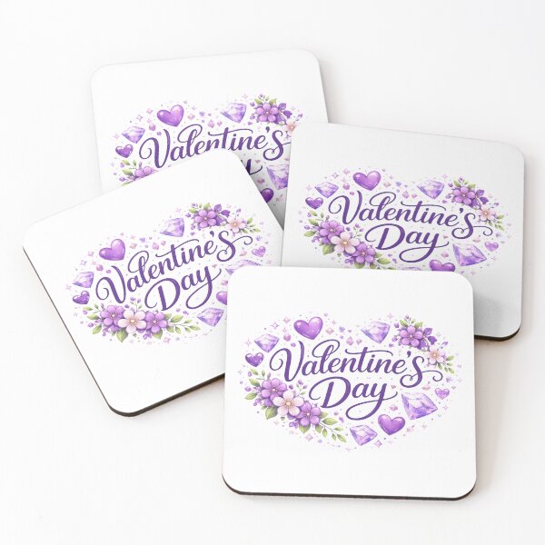 Item preview, Valentine's Day Heart of Violets & Diamonds designed and sold by Leap29 Designs.