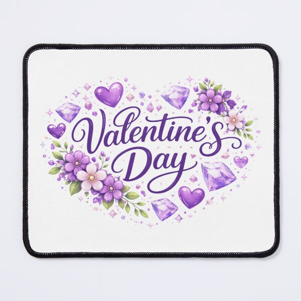 Item preview, Valentine's Day Heart of Violets & Diamonds designed and sold by Leap29 Designs.