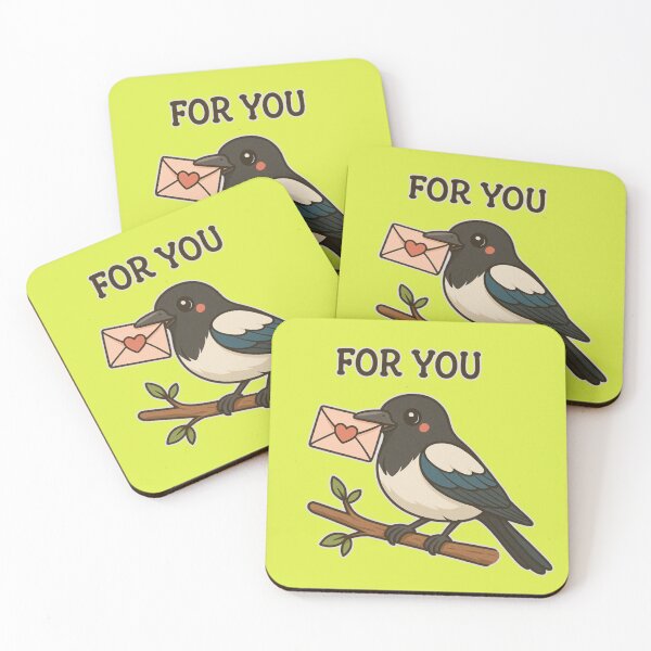 Item preview, Cute Bird with Letter – For You Illustration designed and sold by mycreastyle.