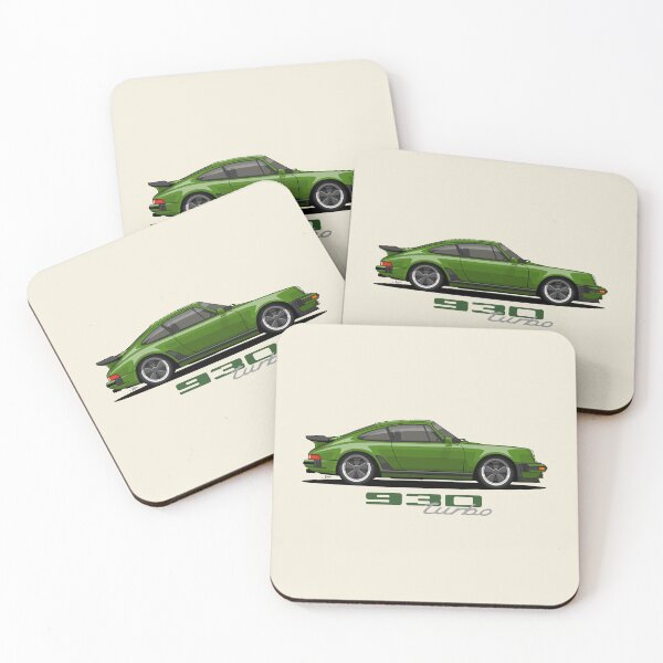 Item preview, Ilustración verde del 930 turbo retro designed and sold by blackdogshop.