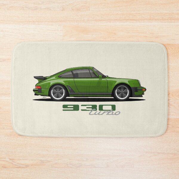 Item preview, Retro 930 turbo Green illustration designed and sold by blackdogshop.