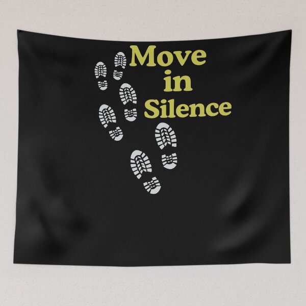 Item preview, Move in Silence Quote Shirt – Minimal Footsteps Design for Quiet Strength designed and sold by AdicretorDesign.