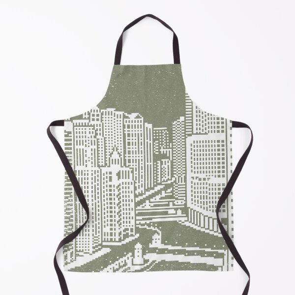 Item preview, Chicago River Pixel Art - Sage designed and sold by Irene Estelle.