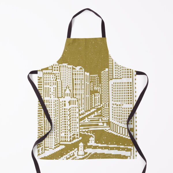 Item preview, Chicago River Pixel Art - Ochre designed and sold by Irene Estelle.