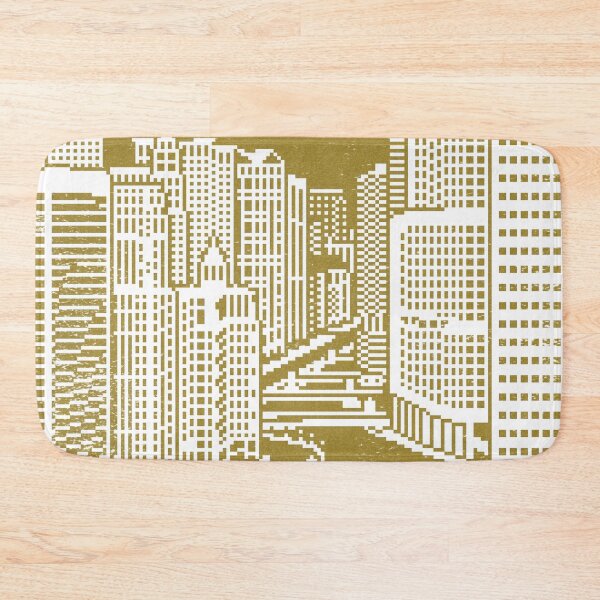 Item preview, Chicago River Pixel Art - Ochre designed and sold by Irene Estelle.