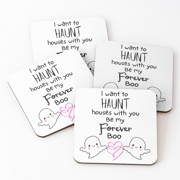 Item preview, Spooky Love: Haunt Houses With You Forever - Cute Ghost Couple designed and sold by SunandShade.