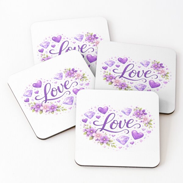 Item preview, Love Heart of Violets & Diamonds designed and sold by Leap29 Designs.