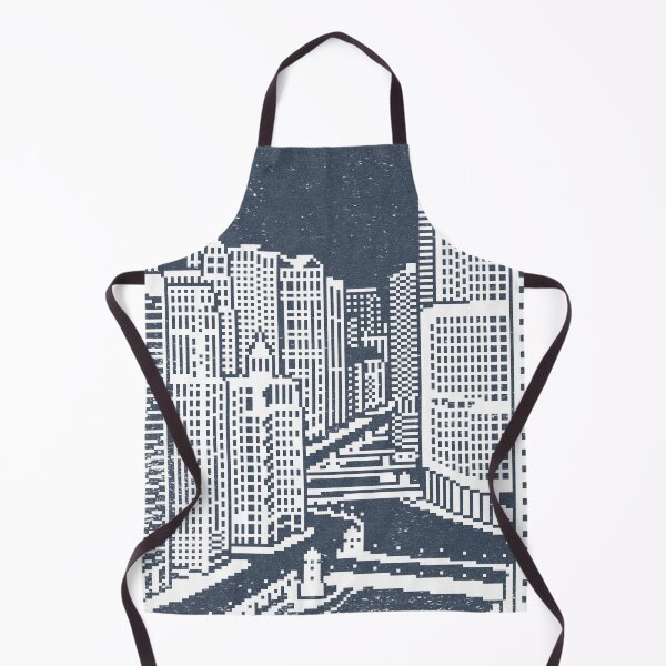 Item preview, Chicago River Pixel Art - Dusk designed and sold by Irene Estelle.