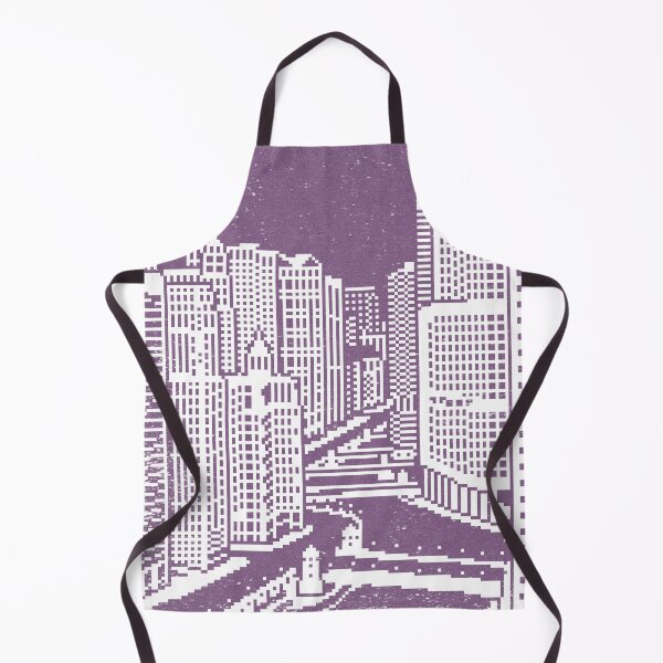 Item preview, Chicago River Pixel Art - Plum designed and sold by Irene Estelle.