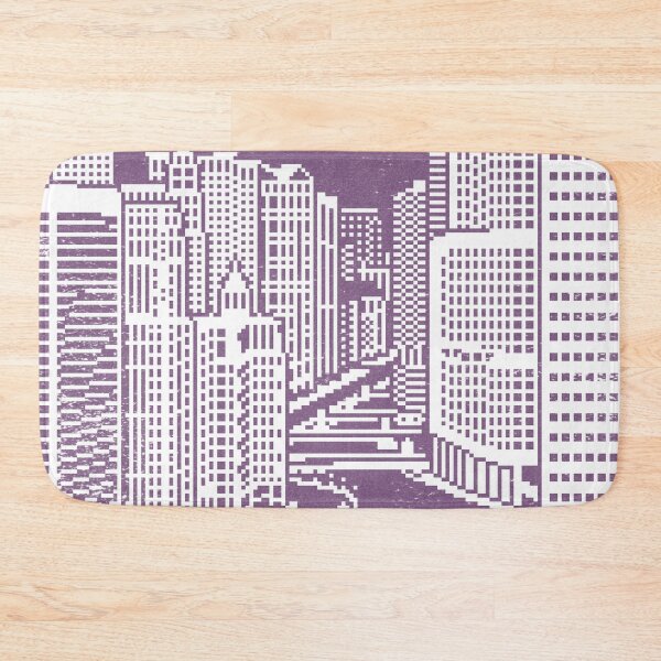 Item preview, Chicago River Pixel Art - Plum designed and sold by Irene Estelle.