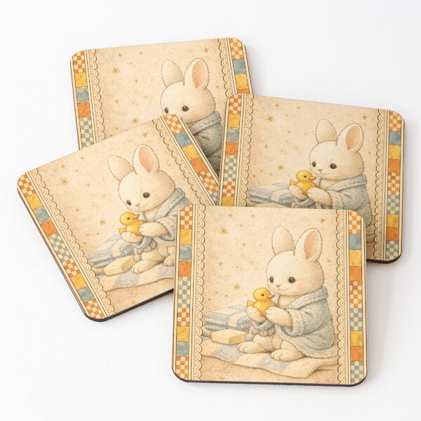 Item preview, Rubber Duck Bath Night Bunny | Throwback Kid Vintage Nursery designed and sold by Planthem.
