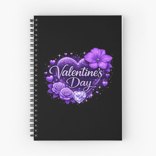 Item preview, Valentine's Day Heart with Violet, Roses & Diamond designed and sold by Leap29 Designs.