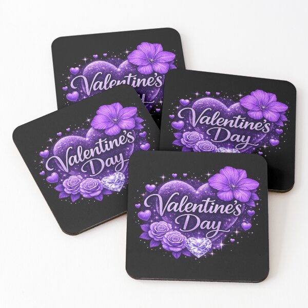Item preview, Valentine's Day Heart with Violet, Roses & Diamond designed and sold by Leap29 Designs.