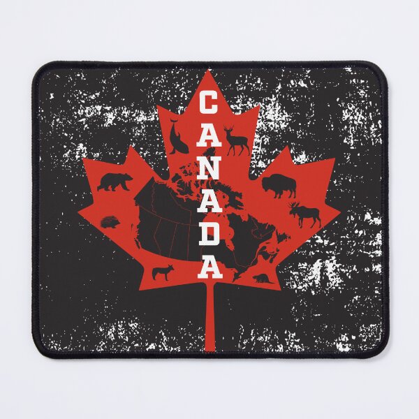 Item preview, Canada Map Wildlife Maple Leaf Nature Art Print designed and sold by cabana.space.