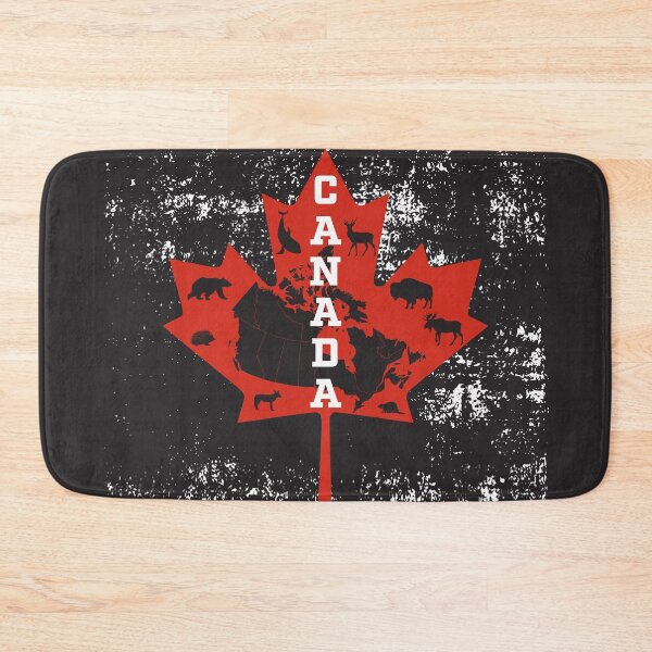 Item preview, Canada Map Wildlife Maple Leaf Nature Art Print designed and sold by cabana.space.