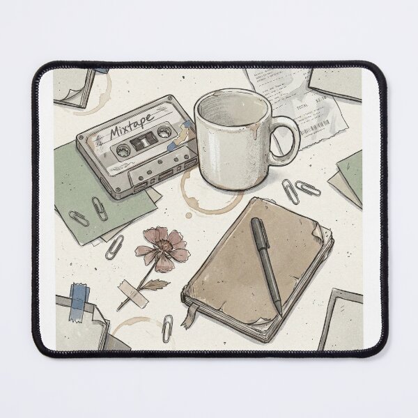 Item preview, Lo Fi Aesthetic Pattern - 90s Vintage Cassette & Coffee designed and sold by devilfronty.