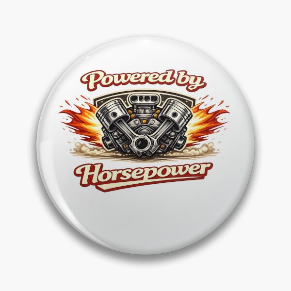 Item preview, Powered by Horsepower – Muscle Car Engine Graphic Tee | Car Lover Speed Shirt designed and sold by Purdiole-art.