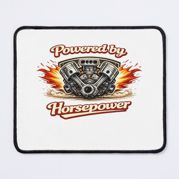 Item preview, Powered by Horsepower – Muscle Car Engine Graphic Tee | Car Lover Speed Shirt designed and sold by Purdiole-art.