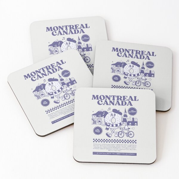 Item preview, Montreal Quebec Canada Blue Skyline Foodie Bagel  designed and sold by HowToCanadian.