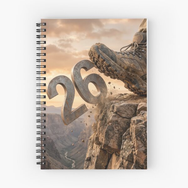 Item preview, Hiking Boot Kicking Off Year 2026 designed and sold by Maria Dryfhout.
