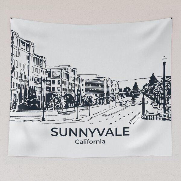 Artikelvorschau, Sunnyvale – Kalifornien entworfen und verkauft von Lakeric Cityscapes.