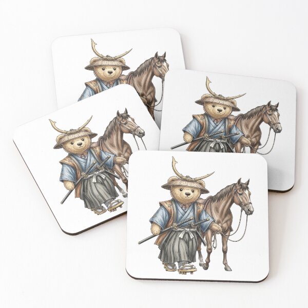 Item preview, Samurai Bear Leading a Horse - Vintage Japanese Sketch designed and sold by Maison Taro.