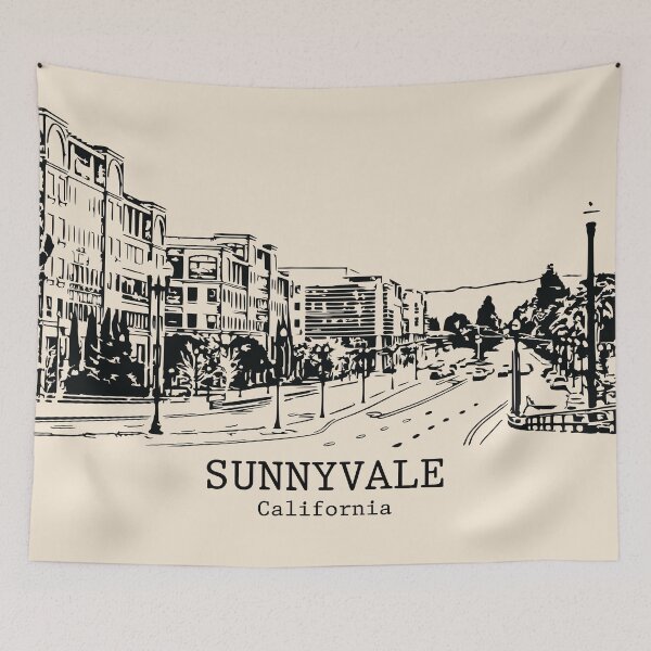 Artikelvorschau, Sunnyvale – Kalifornien entworfen und verkauft von Lakeric Cityscapes.